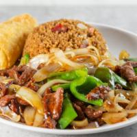Beef With Green Pepper & Onion 青椒牛 · 