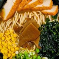 Vegan Miso Ramen · All the delights of our Vegetarian Miso ramen but instead of the egg and buttered corn, we s...