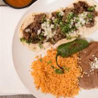 Street Tacos · Gluten-free. like you would get at any taco truck! Double corn tortillas and meat of choice ...