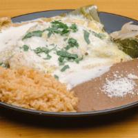 Gluten Free Chile Relleno · Anaheim pepper coated with a flourless batter filled with cheese, the meat of choice and top...