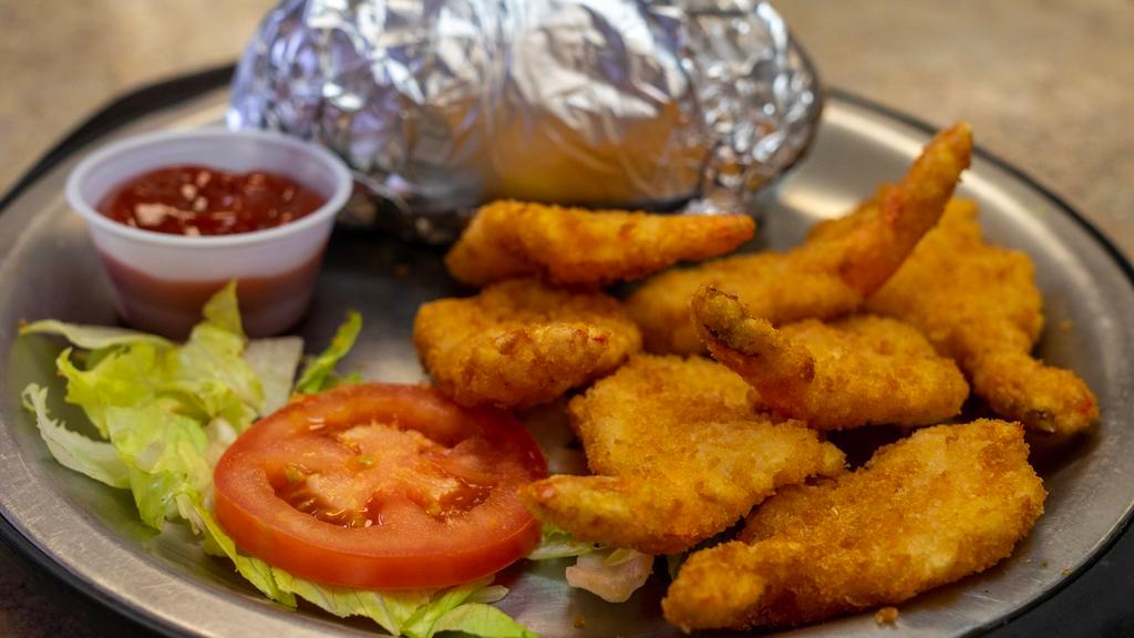 Chicken Strips · Breaded and deep fried.