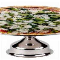 Garden Delight Pizza · Broccoli, spinach, mushrooms, green peppers, fresh garlic & onions.