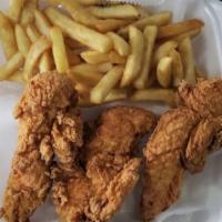4 Pc Chicken Tenders · Served With Fries