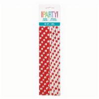 Pink & White Polk-A-Dot Straws · Unuque Party Paper Straws - 10/pkg. Pink and White Polk-A-Dotted Straws.