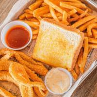 Fish 'N Chips · Texas toast, signature fries and tartar sauce.