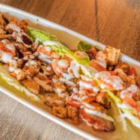 Chicken Blt Lettuce Wrap · Crisp romaine lettuce, grilled chicken, smoked bacon, tomatoes and chipotle ranch.