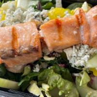 Large Salad · Small salad served with your choice of salad mix, and unlimited toppings.  Add a fire-grille...