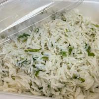 Cilantro Rice · Fresh chopped cilantro added to our buttery basmati rice
