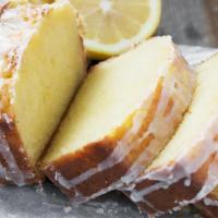 Iced Lemon Cake · Single serving wrapped for freshness