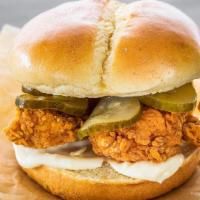 Originals Chicken Sandwich · Tenders, pickles, mayo.