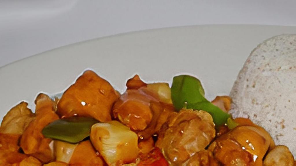 Sweet & Sour · Chefs special sauce, made from tomatoes,bell pepper,pineapple and onion. Your choice of meat.