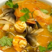 Tom Yum Bowl · Choice of protein. hot and sour soup.