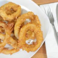 Glass Onion Rings · Lightly battered in-house.