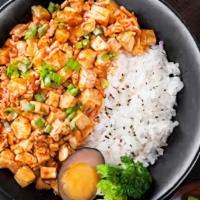 Mapo Tofu Rice Bowl · That Is The Best Mapo Tofu You Would Ever Have! (Come With Ground Pork Please Put Instructio...
