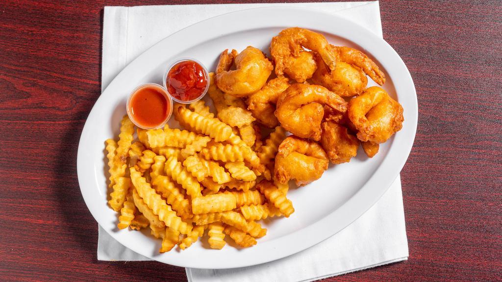  Jumbo Fried Shrimp (8Pc) · Our  (8pc) Jumbo Fried Shrimp Are Deveined by hand and Dipped in our House Batter Served with Two Small Sides and One Cornbread Muffin