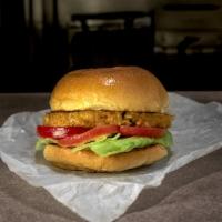 * Veggie Burger · A garden veggie patty dressed up any way you'd like it - we prefer ours Chicago style!