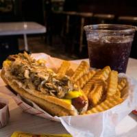 * Wall Street Dog · Right off the cart in Times Square, we dress this dog with grilled onions, sauerkraut and ye...
