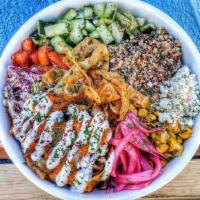 Berliner Bowl · Your choice of protein, tahini and dill quinoa, berlin slaw, pickled red onions and carrots,...