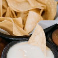 Chips, Salsa, & Queso · House-made tortilla chips served with house-made salsa & queso