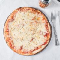 Cheese Pizza · Our ten inches special recipe pizza featured our traditional crust topped with a blend of Mo...