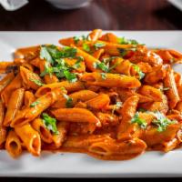 Penne Tikka Masala · Recommended. Penne pasta sauteéd in our homemade buttery cream sauce topped with your choice...