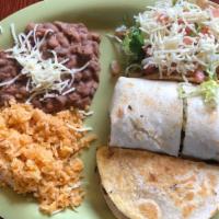 Burrito Combo (Jr. Burrito, Taco, Quesadilla) · Choice filling for small burrito, taco, and quesadilla.