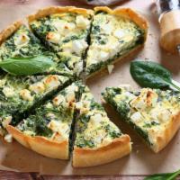 Cheese & Spinach Pie · Delicious blend of cheese and spinach in a pie.