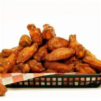 Plain Chicken Wings · Oven-baked chicken wings crispy to perfection. Served with Ranch.