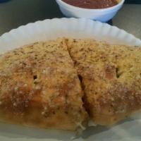 Stromboli · Onion, bell pepper, mushrooms, sausage and cheese.
