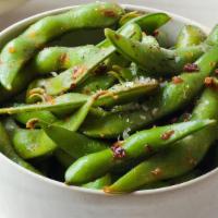 Edamame · Steamed, served with sea salt, garlic, spicy or truffle oil.