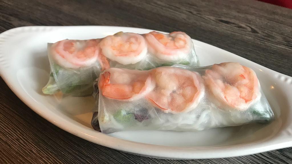 Fresh Spring Roll · Greens, shrimp, rice noodle, served with peanut sauce.