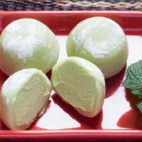 Mochi Ice Cream · Red Bean or Green Tea flavor. Small, round confection consisting of a soft, pounded sticky r...