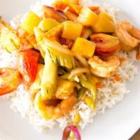 Sweet And Sour · Thai style - no breading on your choice of meat. A tantalizing blend of tomatoes, bell peppe...