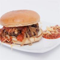 The Chili Cheese Burger  Combo · With onions, pickles, shredded cheese & Homemade Chili.