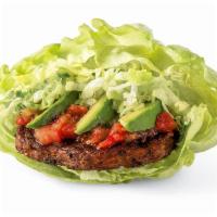 Vegan Burger · Ancient-grain-and-quinoa veggie patty with house-made salsa, fresh avocado slices and lettuc...
