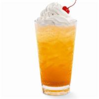 Orange Cream Soda · Orange Cream flavors mixed with Sprite® and topped with whipped cream.