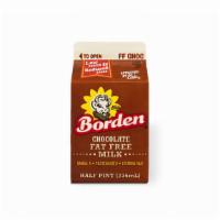 Chocolate Milk Box · 1/2 Pint Box of Borden's 1% Low-fat Milk