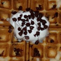 Chocolate Chip · Fresh buttermilk waffle loaded with chocolate chips.