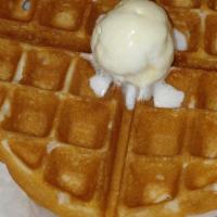 Plain · Fresh buttermilk waffle.
