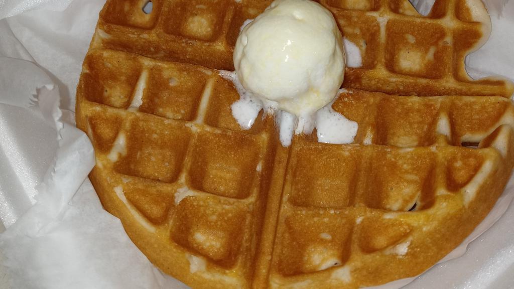 Plain · Fresh buttermilk waffle.