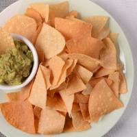 Guacamole & Chips · Fresh made daily, with warm tortilla chips.