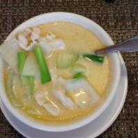 Tom Kha · Well known Thai coconut soup with choice of meat or vegetables, coconut milk, galangal, gree...