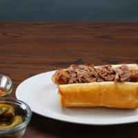 Combo Sandwich · Sausage link, Italian beef, French bread.