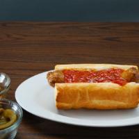 Italian Sausage · Mild sausage link, French bread, marinara sauce, or au jus