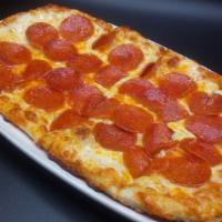 Pepperoni Pizza · Housemade marinara sauce, mozzarella, pepperoni, and fresh herbs.