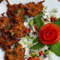 Mixed Pakora · Mixed vegetables fried in chickpea batter.