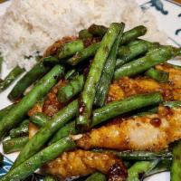 Fish With String Bean / 四季豆魚片 · Spicy. Mild.