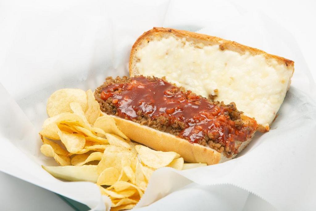 1/2 Texas Bbq Subwich · Zesty sausage, mozzarella cheese, onions, and BBQ sauce, on a French loaf.. Comes with Chips & Pickle
