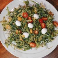 Italia Salad* · arugula, cherry tomato, fresh mozzarella, olive oil, balsamic vinaigrette, parmesan