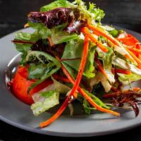 Side Salad · Mixed greens, tomatoes and carrots.